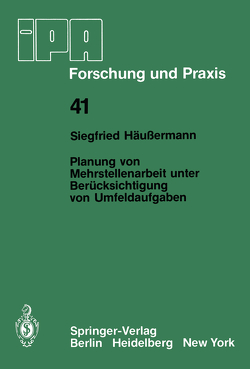 Planung von Mehrstellenarbeit unter Berücksichtigung von Umfeldaufgaben von Häussermann,  S.