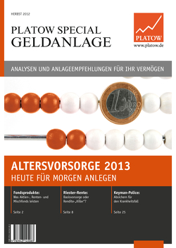 PLATOW Special Geldanlage von Schirmacher,  Albrecht F.