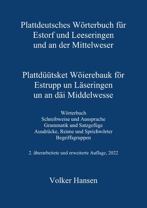 Plattdeutsches Wörterbuch für Estorf und Leeseringen und an der Mittelweser von Hansen,  Volker