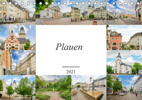 Plauen Impressionen (Tischkalender 2021 DIN A5 quer) von Meutzner,  Dirk