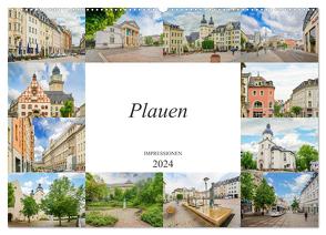 Plauen Impressionen (Wandkalender 2024 DIN A2 quer), CALVENDO Monatskalender von Meutzner,  Dirk