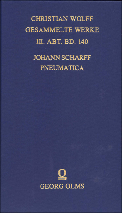 Pneumatica seu Pneumatologia von Scharff,  Johann