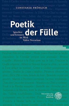 Poetik der Fülle von Fröhlich,  Constanze