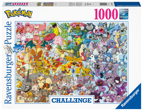 Ravensburger Puzzle 1000 Teile, Challenge Pokémon – Alle 150 Pokémon der 1. Generation als herausforderndes Puzzle für Erwachsene und Kinder ab 14 Jahren