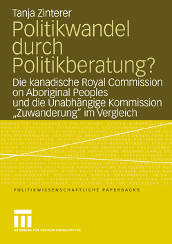 Politikwandel durch Politikberatung? von Zinterer,  Tanja