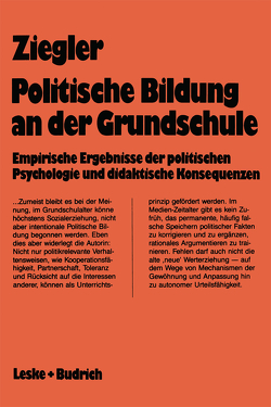 Politische Bildung an der Grundschule von Ziegler,  Ingrid