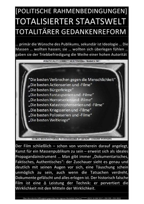 [POLITISCHE RAHMENBEDINGUNGEN] TOTALISIERTER STAATSWELT TOTALITÄRER GEDANKENREFORM von CONSTITUTION,  SOUL, Faust,  C. M.