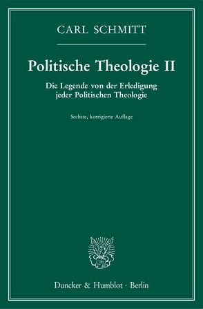 Politische Theologie II. von Schmitt,  Carl