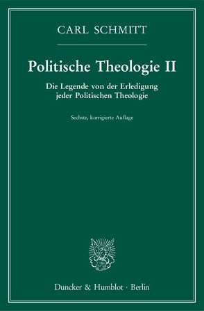 Politische Theologie II. von Schmitt,  Carl