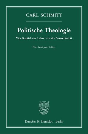 Politische Theologie. von Schmitt,  Carl