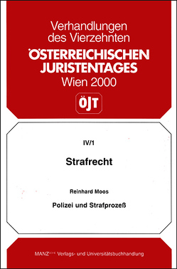 Polizei und Strafprozeß von Moos,  Reinhard