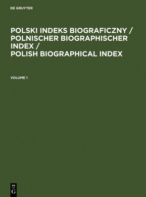 Polski Indeks Biograficzny von Baumgartner,  Gabriele