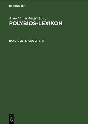 Polybios-Lexikon / (delta – zeta) von Mauersberger,  Arno