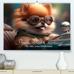 Pommerscher Charmeur Ein Jahr voller Niedlichkeit (hochwertiger Premium Wandkalender 2024 DIN A2 quer), Kunstdruck in Hochglanz von artefacti,  artefacti