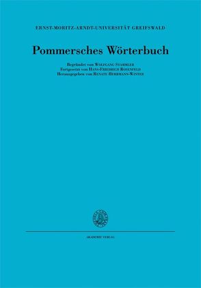 Pommersches Wörterbuch / Pujknüppel bis Ros’ von Herrmann-Winter,  Renate, Vollmer,  Matthias