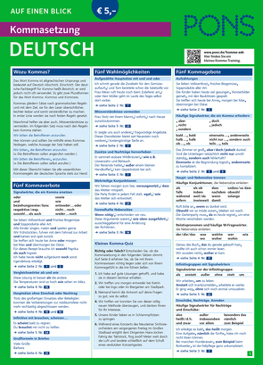 PONS Kommasetzung auf einen Blick Deutsch