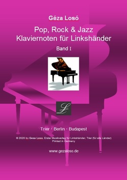 Pop, Rock & Jazz Klaviernoten für Linkshänder von Bandit,  Clean, Berryman,  Guy, Brubeck,  Dave, Burwell,  Carter, Cutugno,  Salvatore, Einaudi,  Ludovico, Eriksen,  Mikkel, Lennon,  John, Mancini,  Henry, Mayfield,  Percy, Park,  Linkin, Schifrin,  Lalo, Senneville,  Paul, Silvestri,  Alan, Tiersen,  Yann, Wallinger,  Karl, Willams,  Robbie, Williams,  John, Wils,  Mike, Wilson,  Dan, Yiruma,  Lee, Zimmer,  Hans