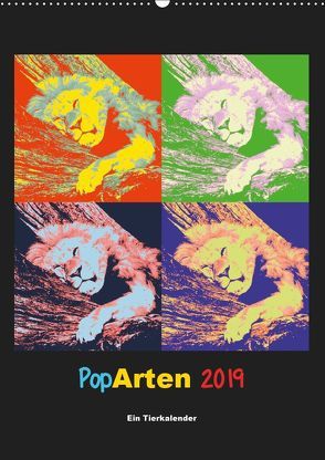 PopArten 2019 – Ein Tierkalender (Wandkalender 2019 DIN A2 hoch) von Weigt,  Mirko