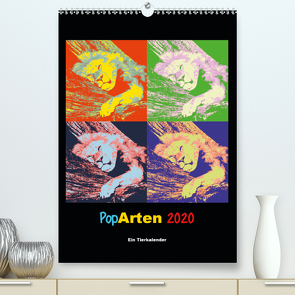 PopArten 2020 – Ein Tierkalender (Premium, hochwertiger DIN A2 Wandkalender 2020, Kunstdruck in Hochglanz) von Weigt,  Mirko