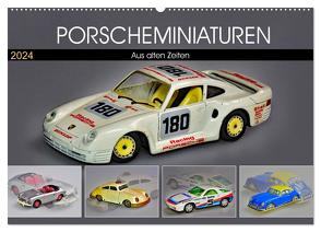 PORSCHEMINIATUREN (Wandkalender 2024 DIN A2 quer), CALVENDO Monatskalender von Laue,  Ingo