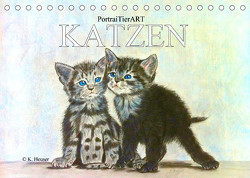 PortraiTierART KATZEN (Tischkalender 2022 DIN A5 quer) von Kerstin Heuser,  PortraiTierART