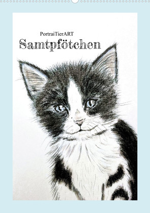 PortraiTierART Samtpfötchen (Wandkalender 2023 DIN A2 hoch) von Kerstin Heuser,  PortraiTierART