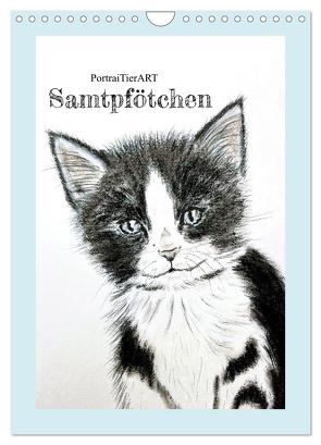 PortraiTierART Samtpfötchen (Wandkalender 2024 DIN A4 hoch), CALVENDO Monatskalender von Kerstin Heuser,  PortraiTierART