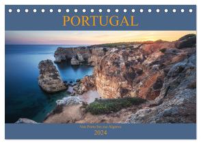 Portugal – Von Porto bis zur Algarve (Tischkalender 2024 DIN A5 quer), CALVENDO Monatskalender von Claude Castor I 030mm-photography,  Jean