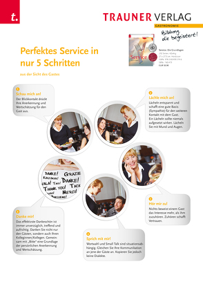 Poster: Perfektes Service in nur 5 Schritten (aus der Sicht des Gastes) von Verlag,  Trauner