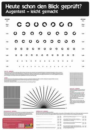 Poster Sehtest von Radler,  Werner