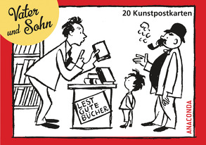 Postkartenbuch Vater und Sohn von e.o.plauen