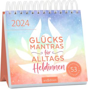 Postkartenkalender Glücksmantras für Alltagsheldinnen 2024