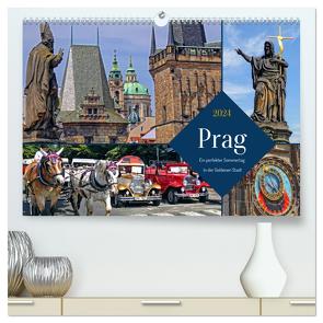 Prag – Ein perfekter Sommertag in der Goldenen Stadt (hochwertiger Premium Wandkalender 2024 DIN A2 quer), Kunstdruck in Hochglanz von Felix,  Holger