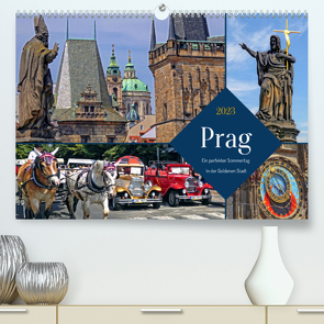 Prag – Ein perfekter Sommertag in der Goldenen Stadt (Premium, hochwertiger DIN A2 Wandkalender 2023, Kunstdruck in Hochglanz) von Felix,  Holger