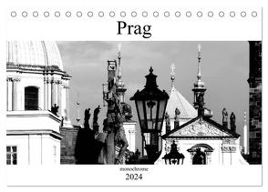 Prag monochrom (Tischkalender 2024 DIN A5 quer), CALVENDO Monatskalender von happyroger,  happyroger