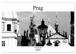 Prag monochrom (Wandkalender 2024 DIN A2 quer), CALVENDO Monatskalender von happyroger,  happyroger