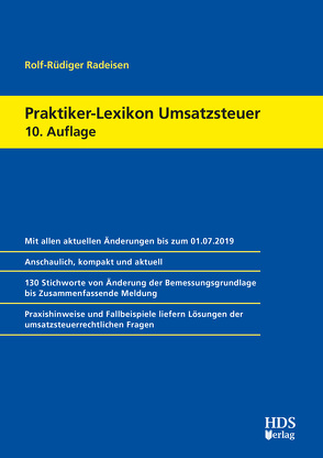 Praktiker-Lexikon Umsatzsteuer von Radeisen,  Rolf-Rüdiger