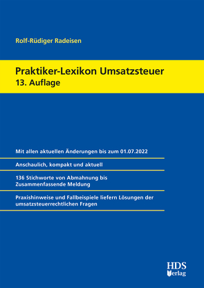 Praktiker-Lexikon Umsatzsteuer von Radeisen,  Rolf-Rüdiger