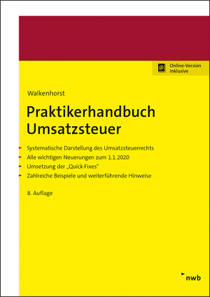 Praktikerhandbuch Umsatzsteuer von Walkenhorst,  Ralf