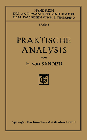 Praktische Analysis von Sanden,  Dr. Horst von