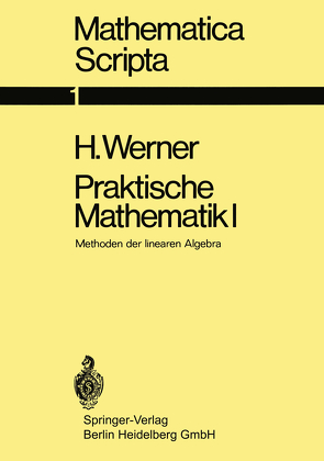 Praktische Mathematik I von Ebert,  U., Runge,  R., Schaback,  R., Werner,  Helmut