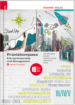 Praxiskompass Entrepreneurship III/IV/V HAK + digitales Zusatzpaket von Austerhuber,  Elke, Moises,  Petra, Najand-Ellmer,  Monika, Springsits,  Dagmar, Weisz,  Gerold