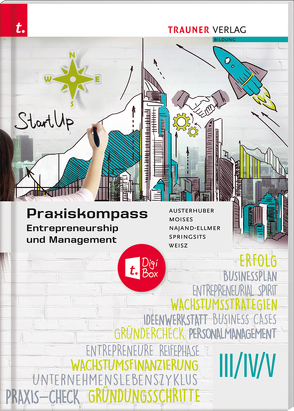 Praxiskompass Entrepreneurship III/IV/V + TRAUNER-DigiBox von Austerhuber,  Elke, Moises,  Petra, Najand-Ellmer,  Monika, Springsits,  Dagmar, Weisz,  Gerold