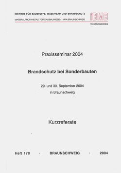 Praxisseminar Brandschutz bei Sonderbauten von Hosser,  Dietmar