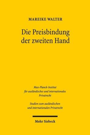 Die Preisbindung der zweiten Hand von Walter,  Mareike