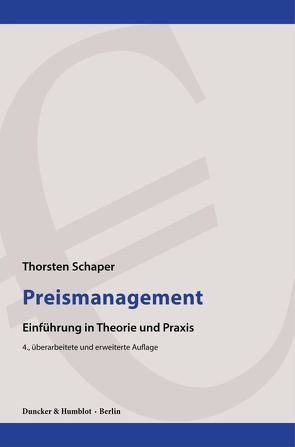 Preismanagement. von Schaper,  Thorsten