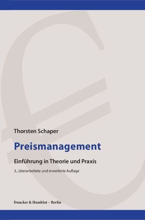 Preismanagement. von Schaper,  Thorsten