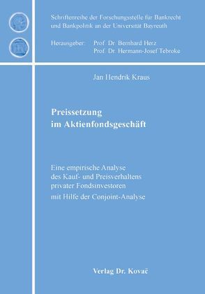 Preissetzung im Aktienfondsgeschäft von Kraus,  Jan H