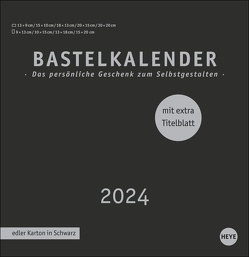 Premium-Bastelkalender schwarz groß 2024