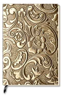 Premium Book Metallic Ornament – Notizbuch – liniert – (12 x 17)